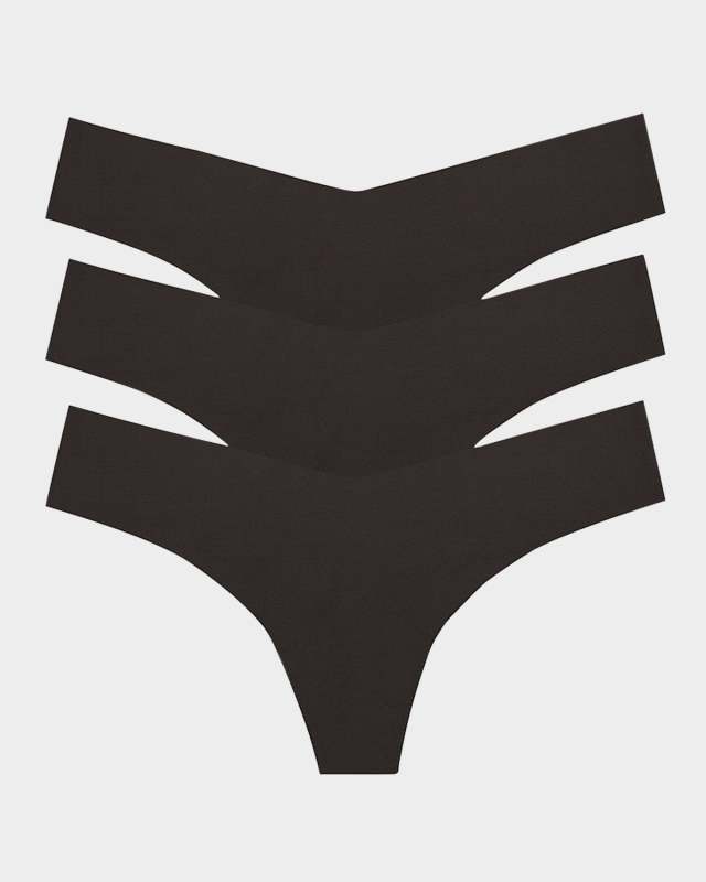Classic Low-Rise Microfiber Thongs, Pack of 3
